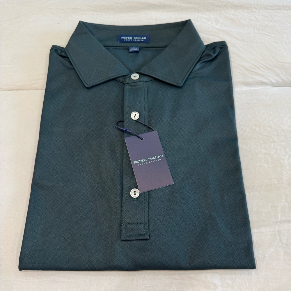 NWT Peter Millar Men's Green Shirt